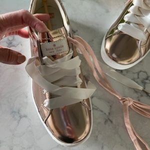 Kate Spade Keds/ NWT Women's Rose Gold Sneakers